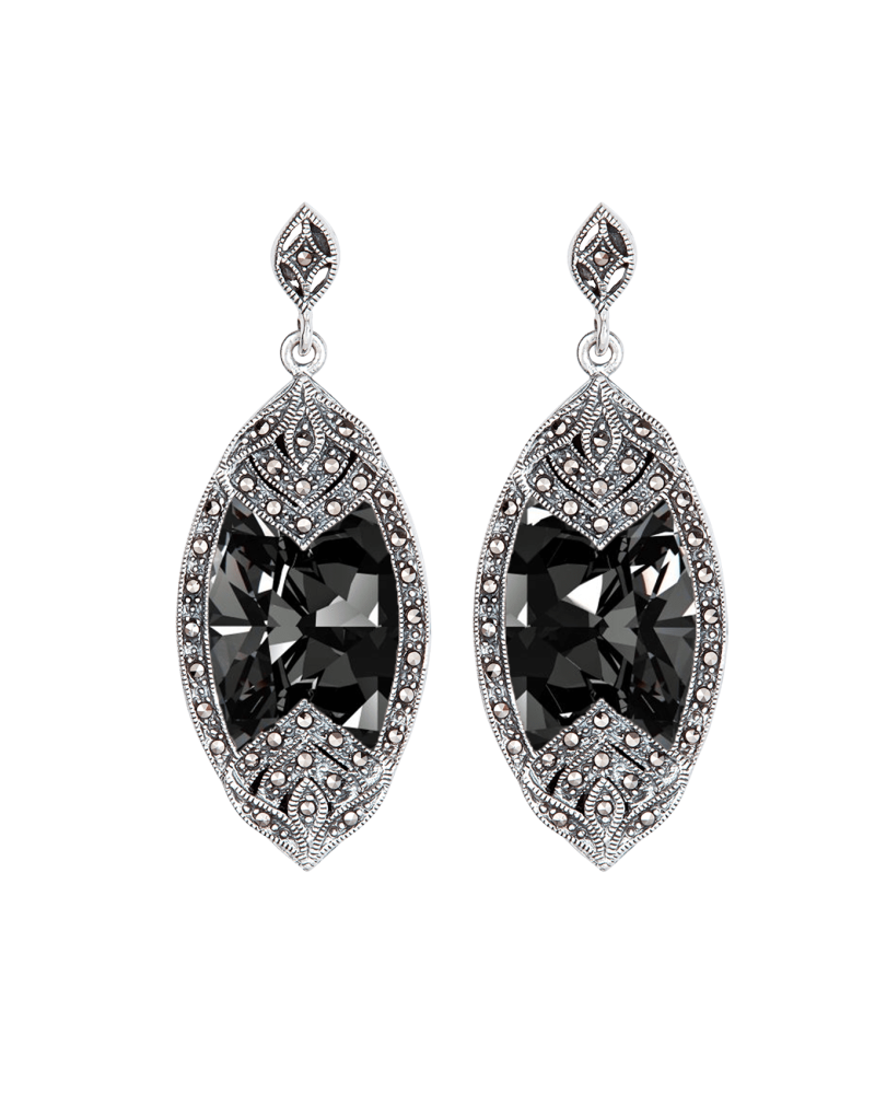 Classic Black Diamond Earrings
